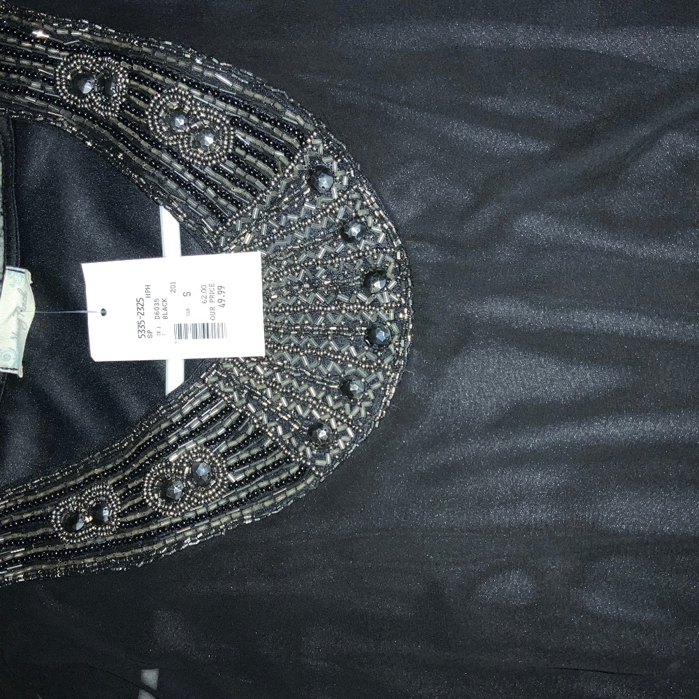 Black sequin with silver trim  mini dress